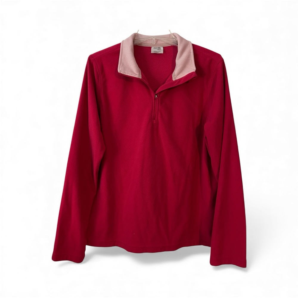 Danskin Women's Pink Quarter-Zip Sweater xl